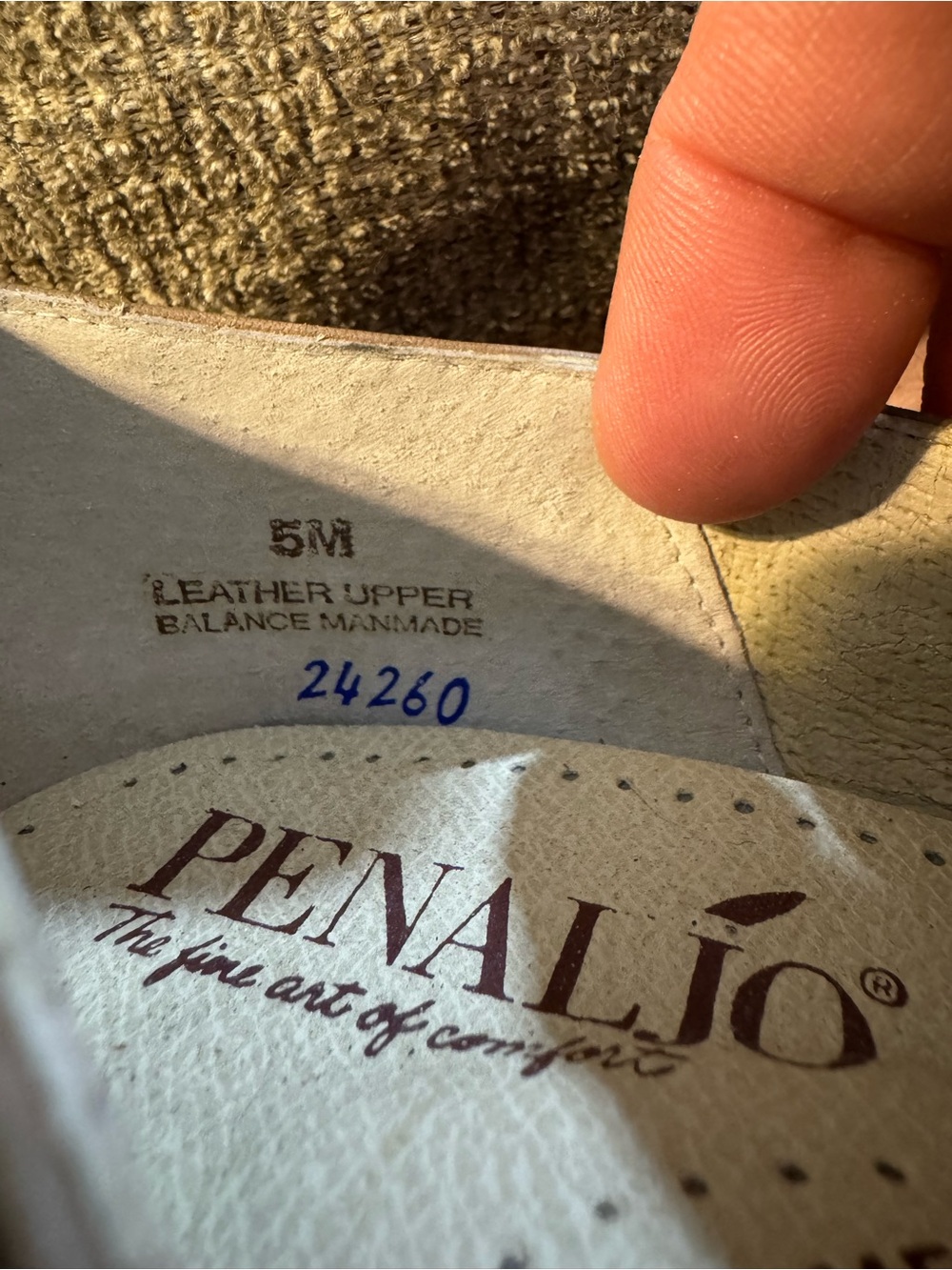 Vintage Penaljo Leather Fine Art of Comfort lace-up oxford flats #24260 Size 5M - Picture 6 of 11